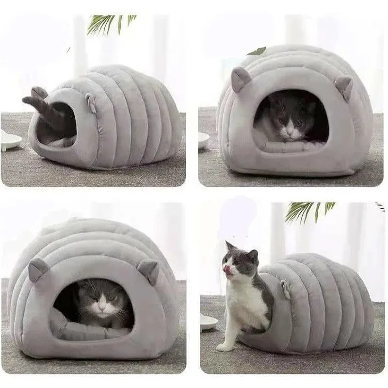 Cozy Covered Cat Bed