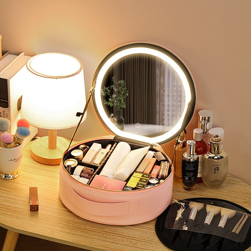 LED Mirror Makeup Bag