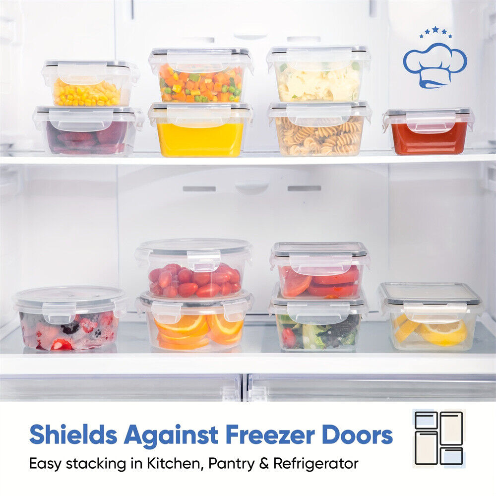 24-Piece Clear Food Storage Containers with Lids