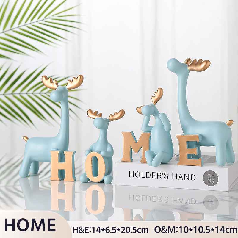 Resin Deer Family Figurine