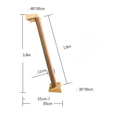 Wall-Mounted Wooden Cat Shelf