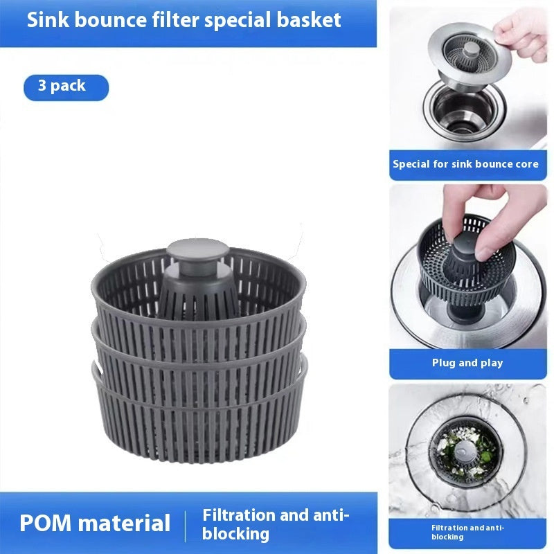 Stainless Steel Pop-Up Sink Strainer