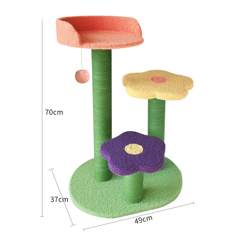 Round Sisal Cat Scratcher with Mat