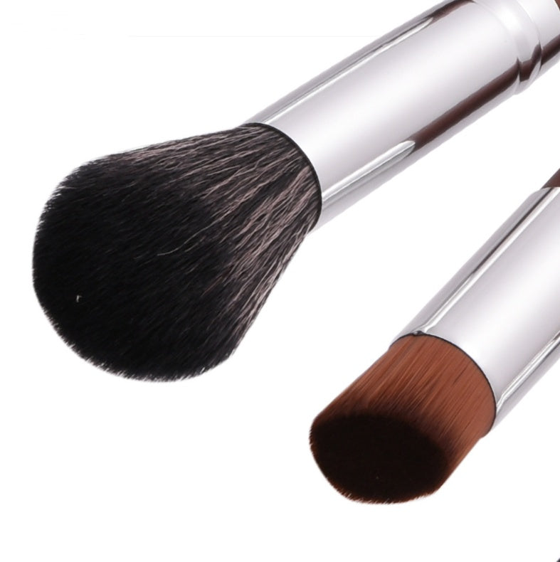 10-Piece Makeup Brush Set, Wooden Handles