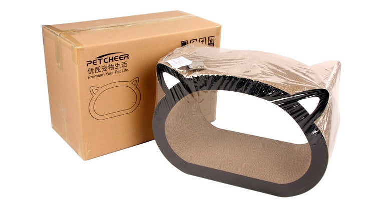 Cat Head Cardboard Scratcher Lounge