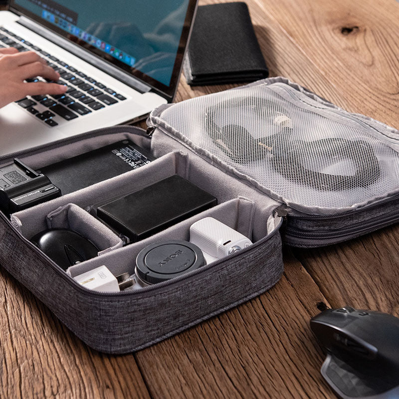 Double-Layer Electronics Organizer Bag