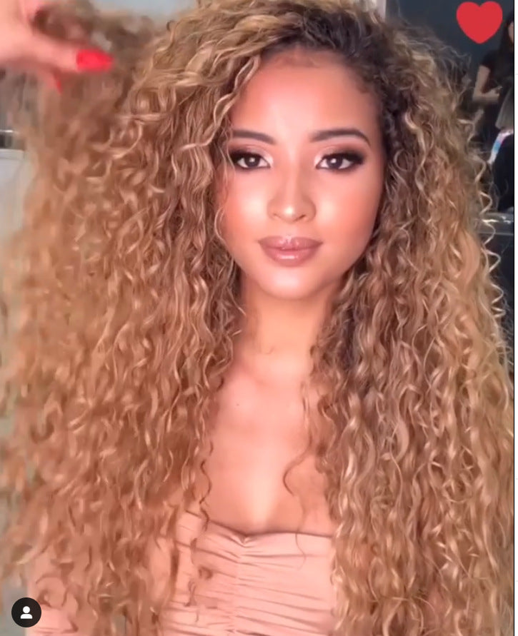 Long Curly Synthetic Wig, Ombré