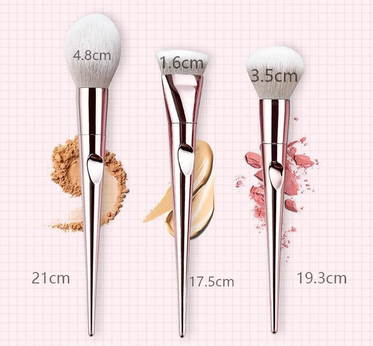 Pink Makeup Brush Set with Clutch Bag