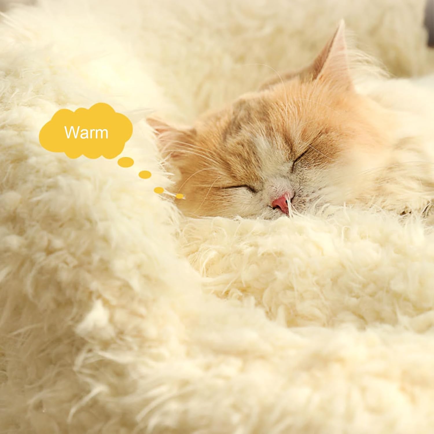 Alpaca Plush Pet Bed with Removable Pad