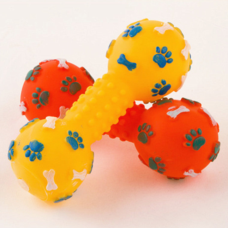 Squeaky Dumbbell Dog Toy
