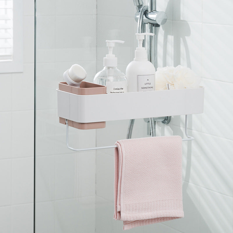 2-Tier Wall-Mounted Bathroom Storage Rack