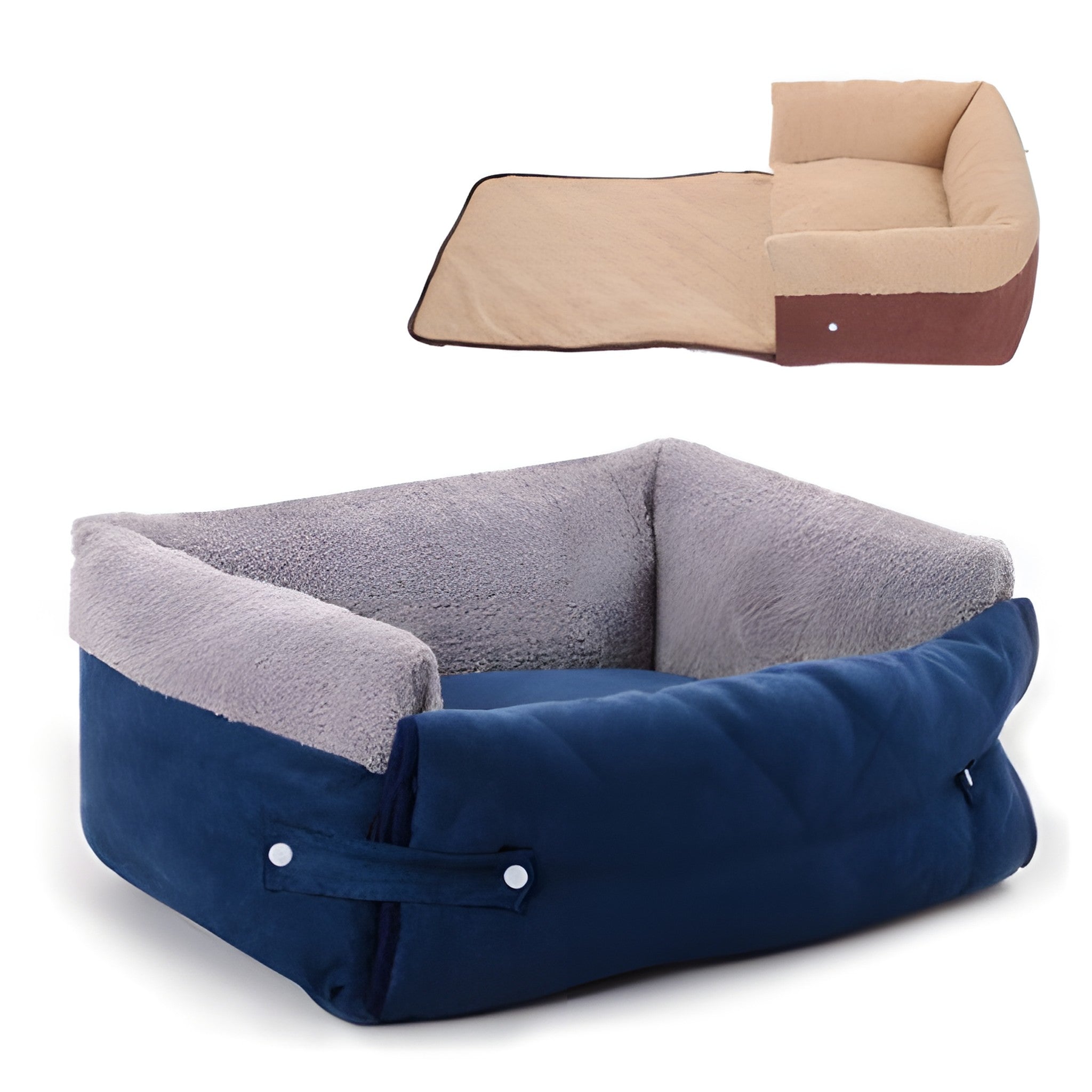 Flip Pet Bed with Removable Blanket