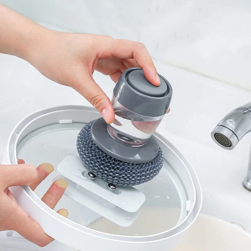 Soap-Dispensing Palm Brush