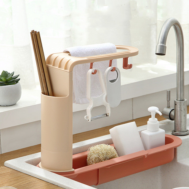 Expandable Sink Drain and Cloth Rack