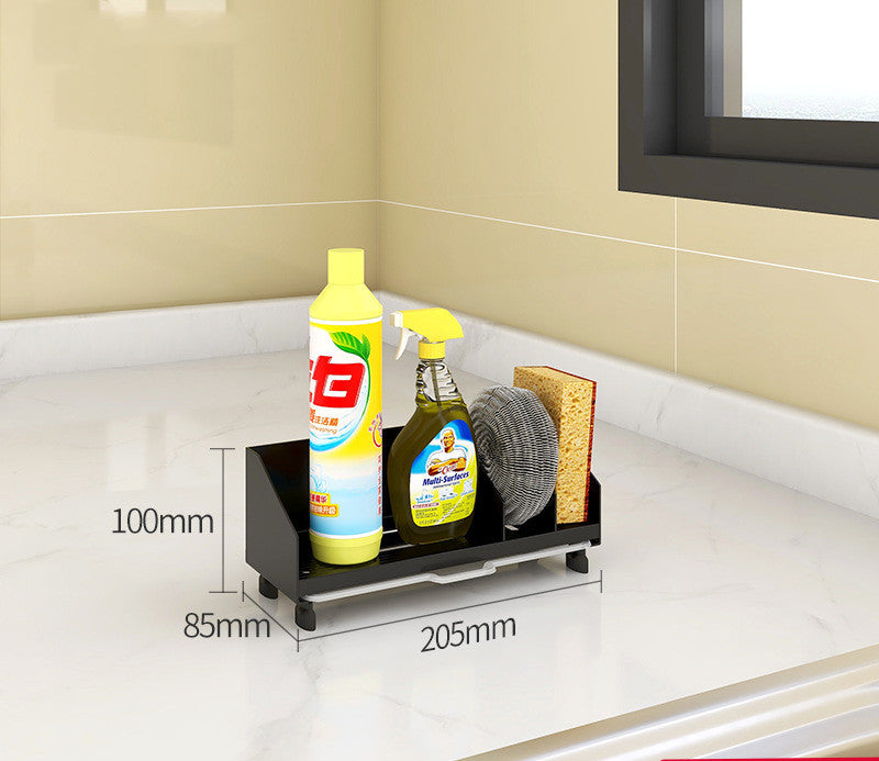 Wall-Mounted Sink Caddy with Towel Bar