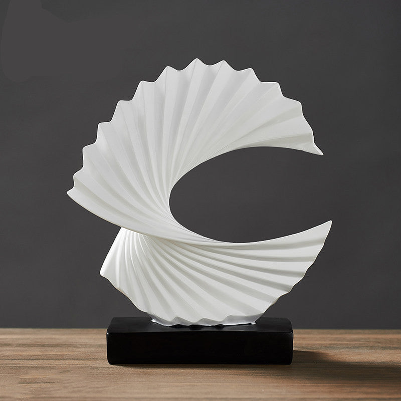 Modern Resin Desk Ornament, Gold or White