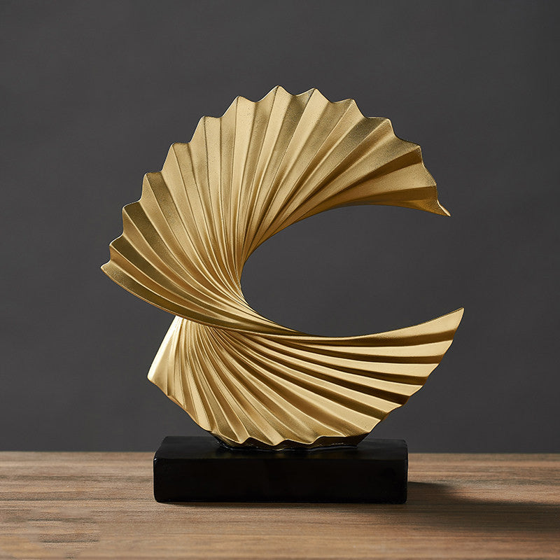 Modern Resin Desk Ornament, Gold or White