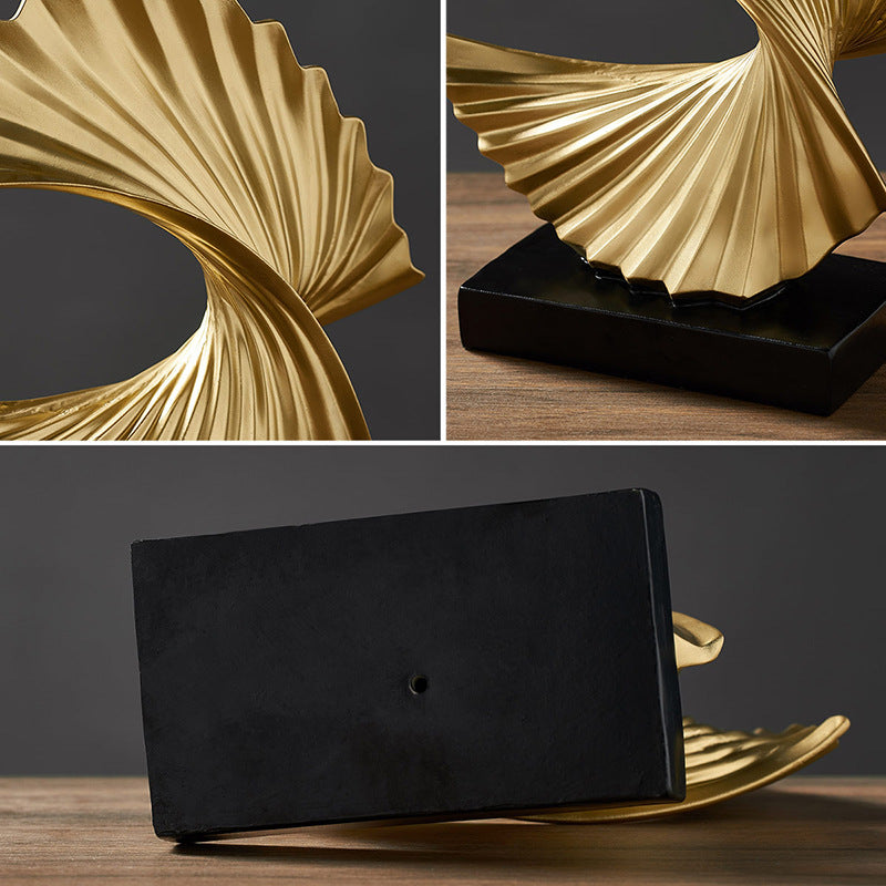 Modern Resin Desk Ornament, Gold or White