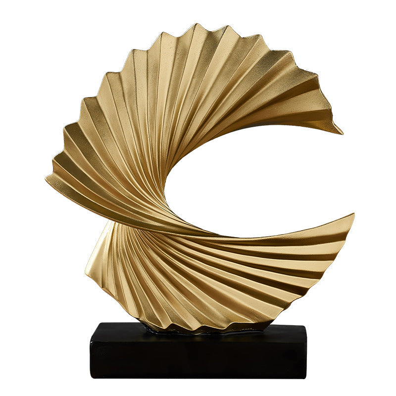 Modern Resin Desk Ornament, Gold or White