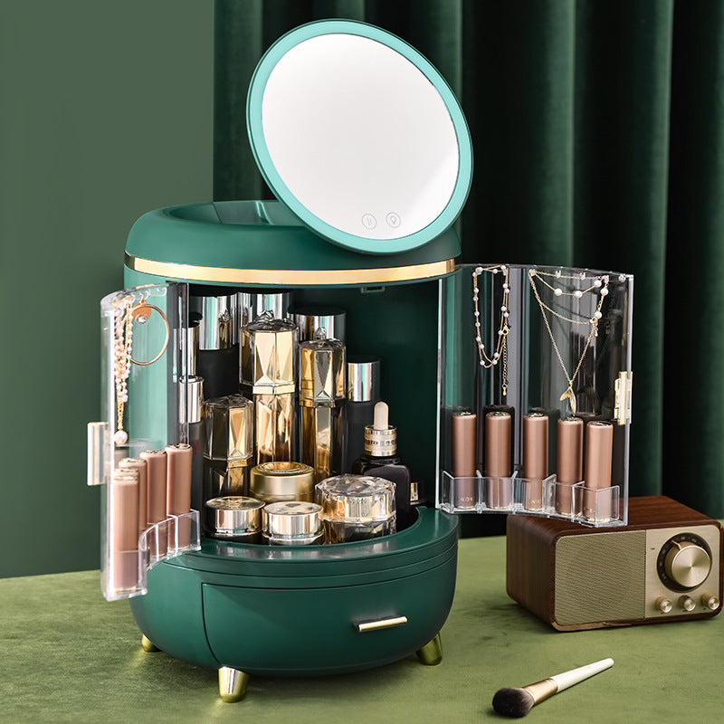 Dustproof Desktop Storage Box with Drawers