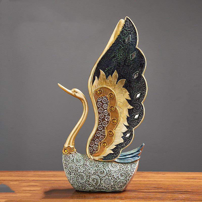 Resin Swan Figurine