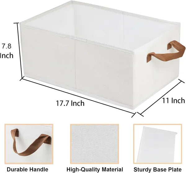 Foldable Fabric Storage Bins, 3 Pack