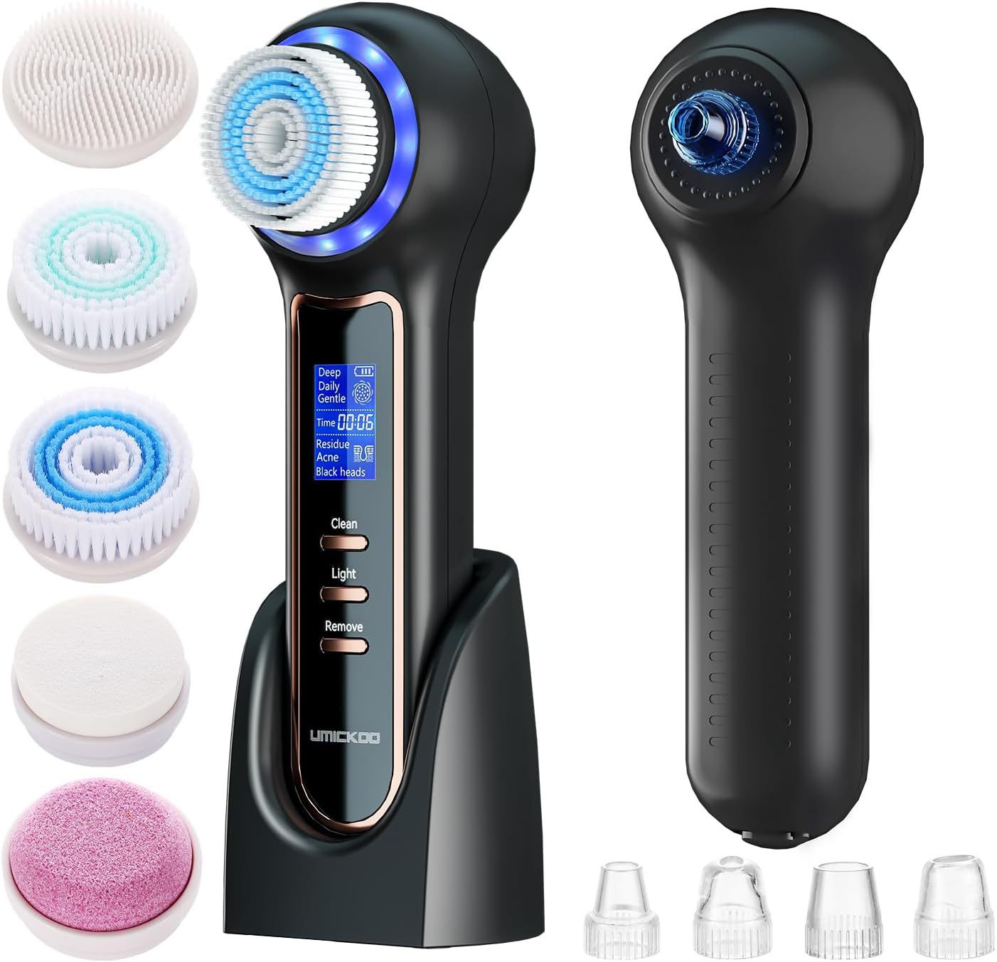 Electric Facial Brush and Blackhead Remover Kit