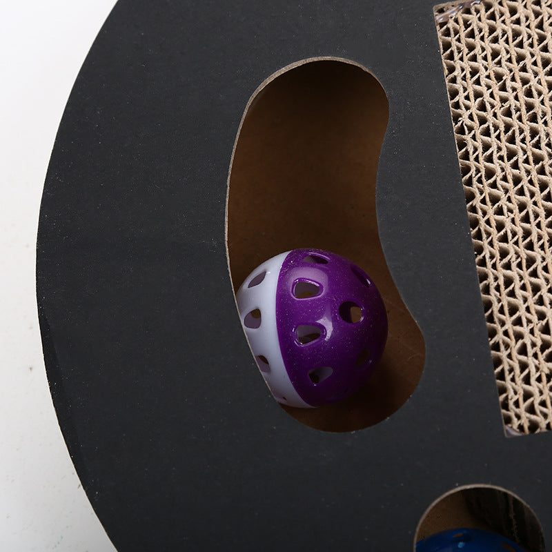 Cardboard Cat Scratcher with Bell Ball