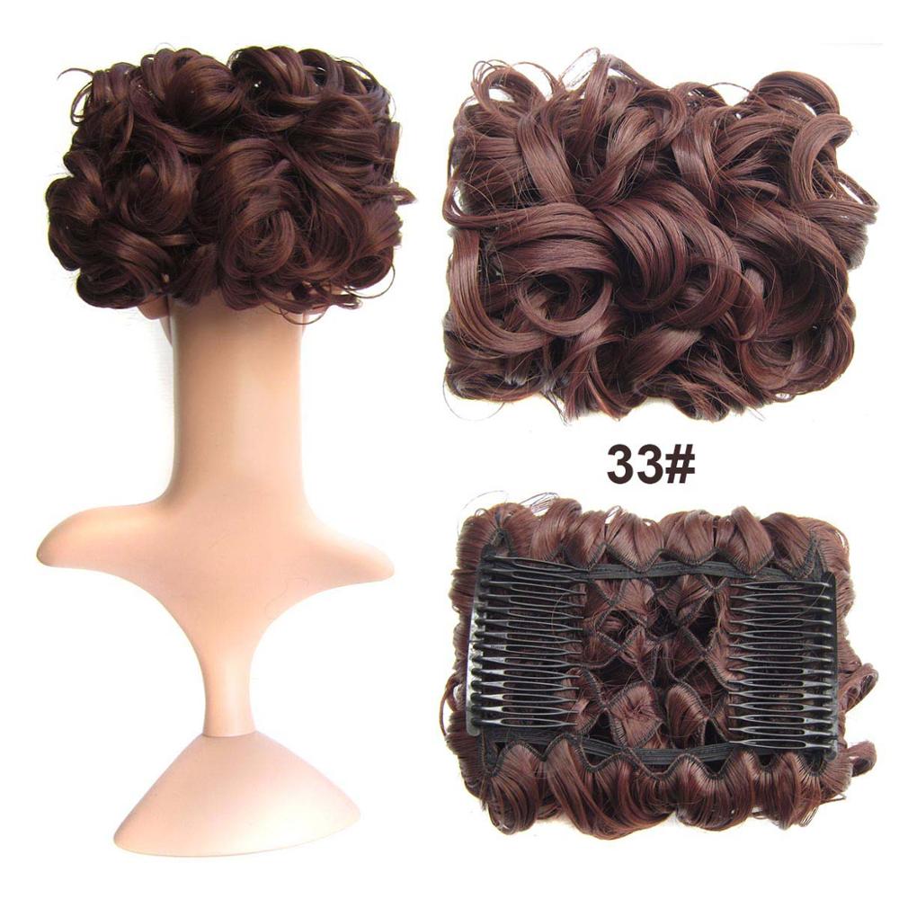 Messy Bun Hairpiece with Clips