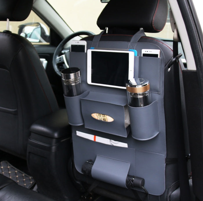 PU Leather Car Seat Back Organizer