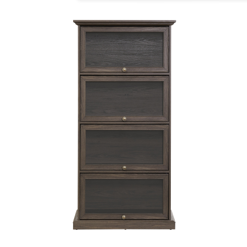 4-Tier Glass Display Cabinet