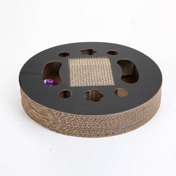 Cardboard Cat Scratcher with Bell Ball