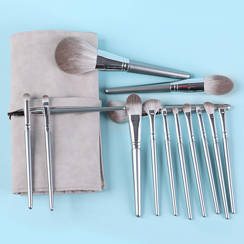 14-Piece Wooden Handle Makeup Brush Set