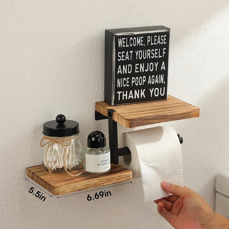 3-Tier Bamboo Toilet Paper Stand