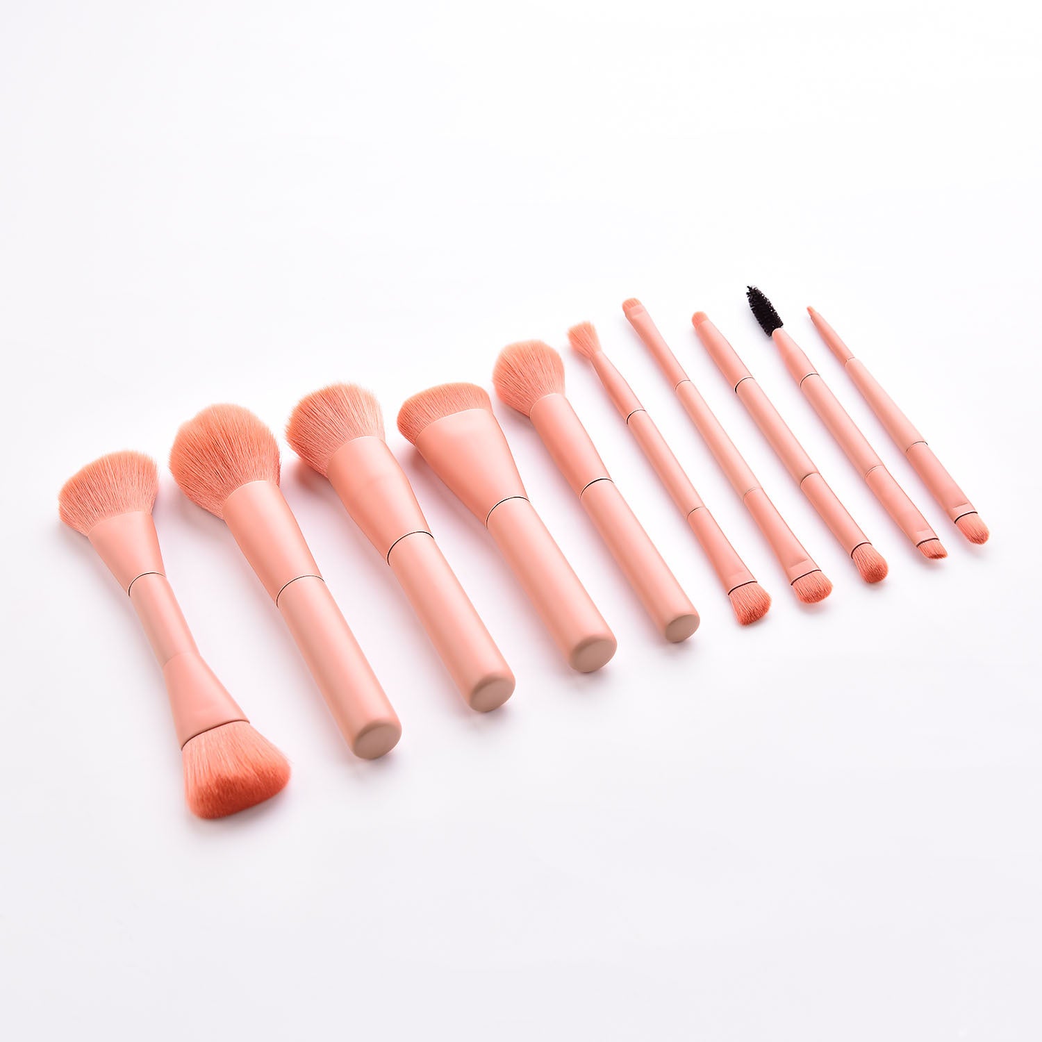 10-Piece Pink Makeup Brush Set