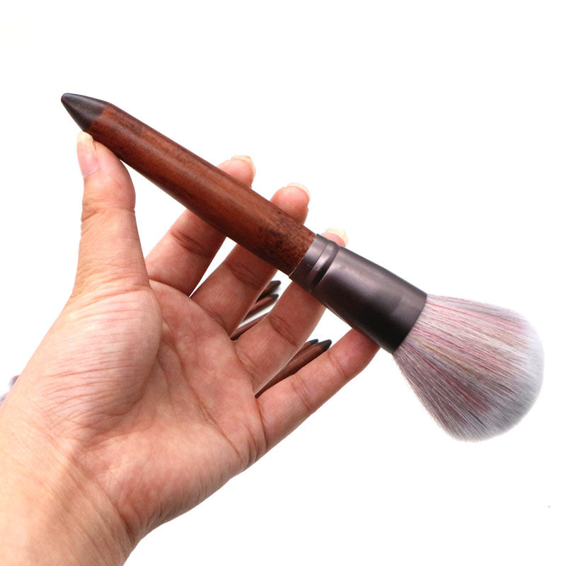 11-Piece Makeup Brush Set, Natural Wood