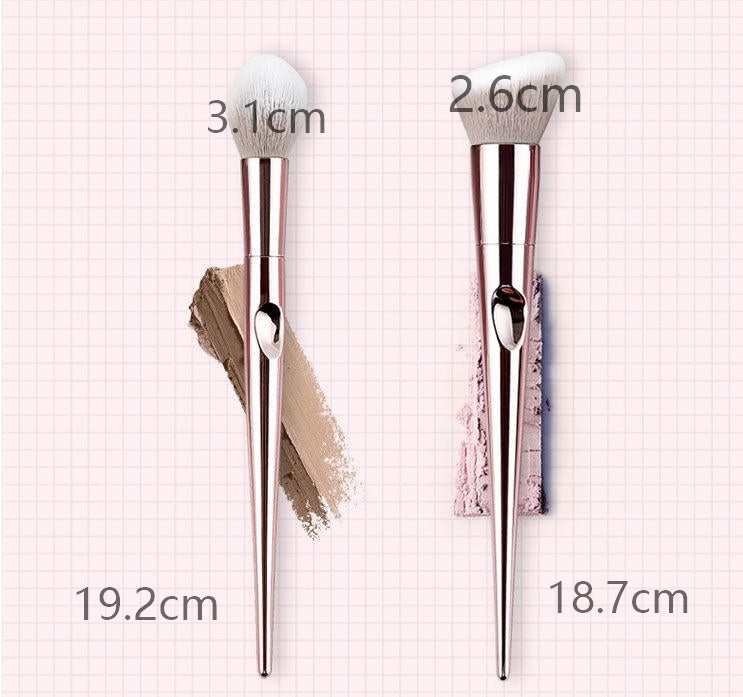 Pink Makeup Brush Set with Clutch Bag
