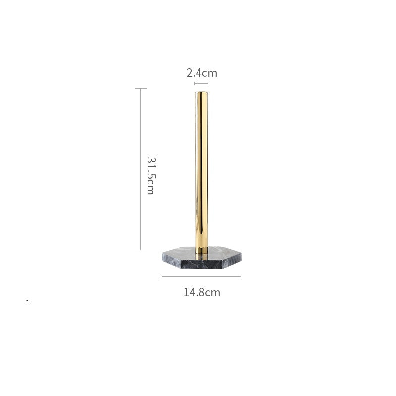 Marble and Gold Paper Towel Holder