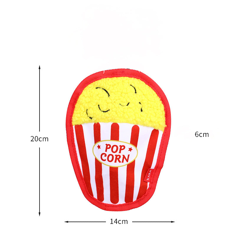 Squeaky Crinkle Food Dog Toy, No Stuffing