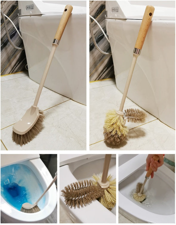 Wooden-Handle Toilet Brush