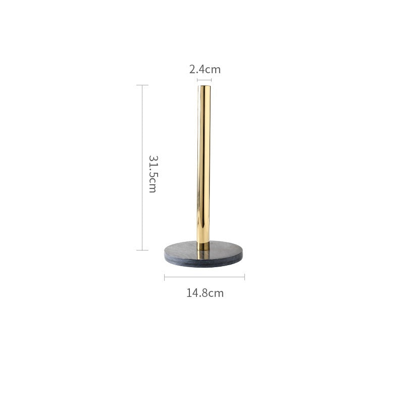 Marble and Gold Paper Towel Holder