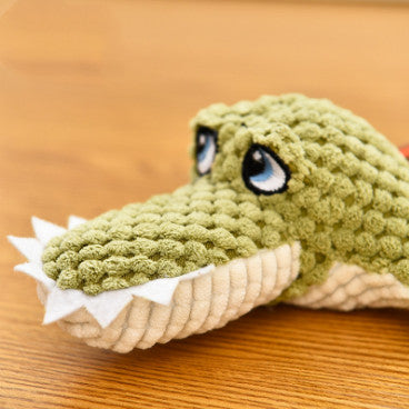 Squeaky Plush Crocodile Dog Toy
