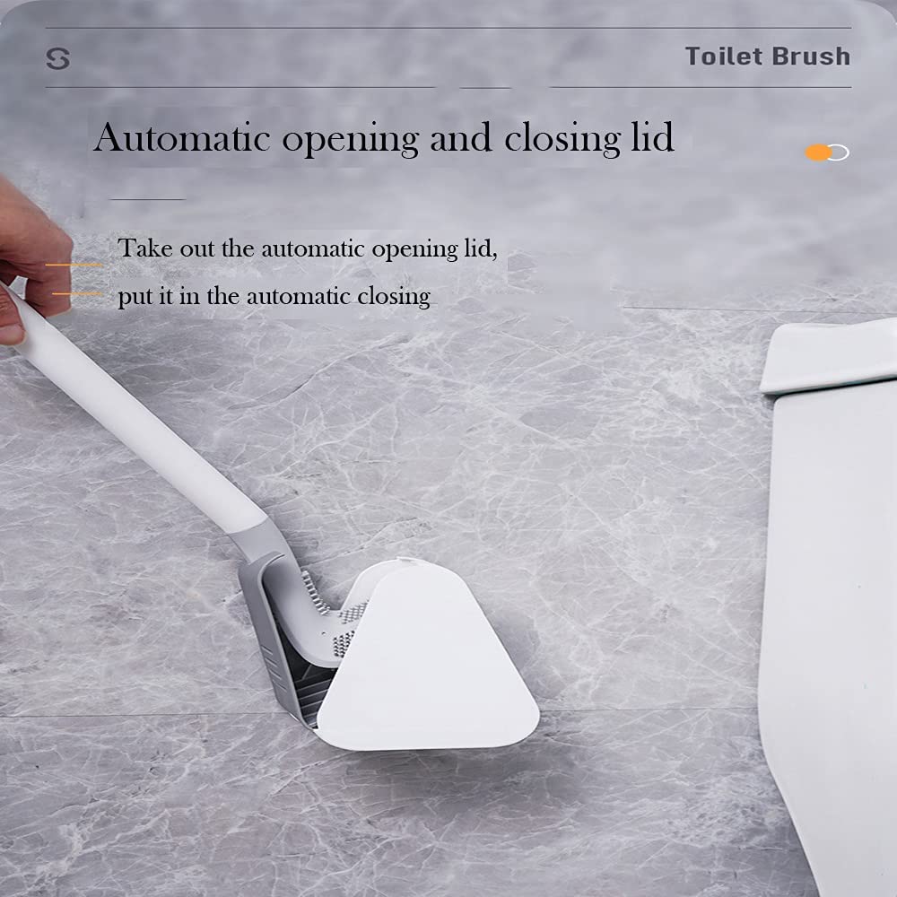 Silicone Golf-Head Toilet Brush with Wall Holder