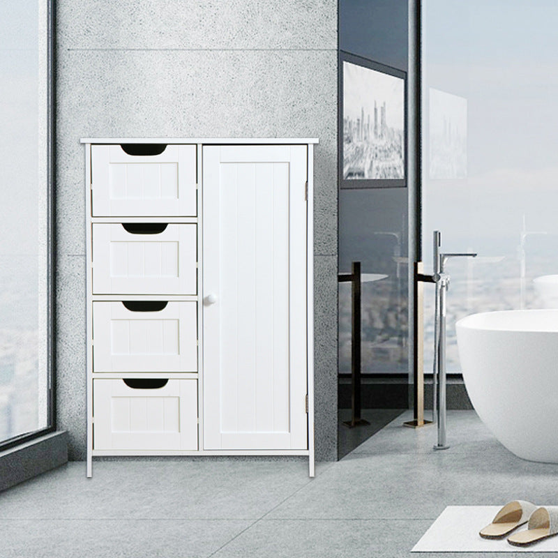 White 4-Drawer Storage Cabinet