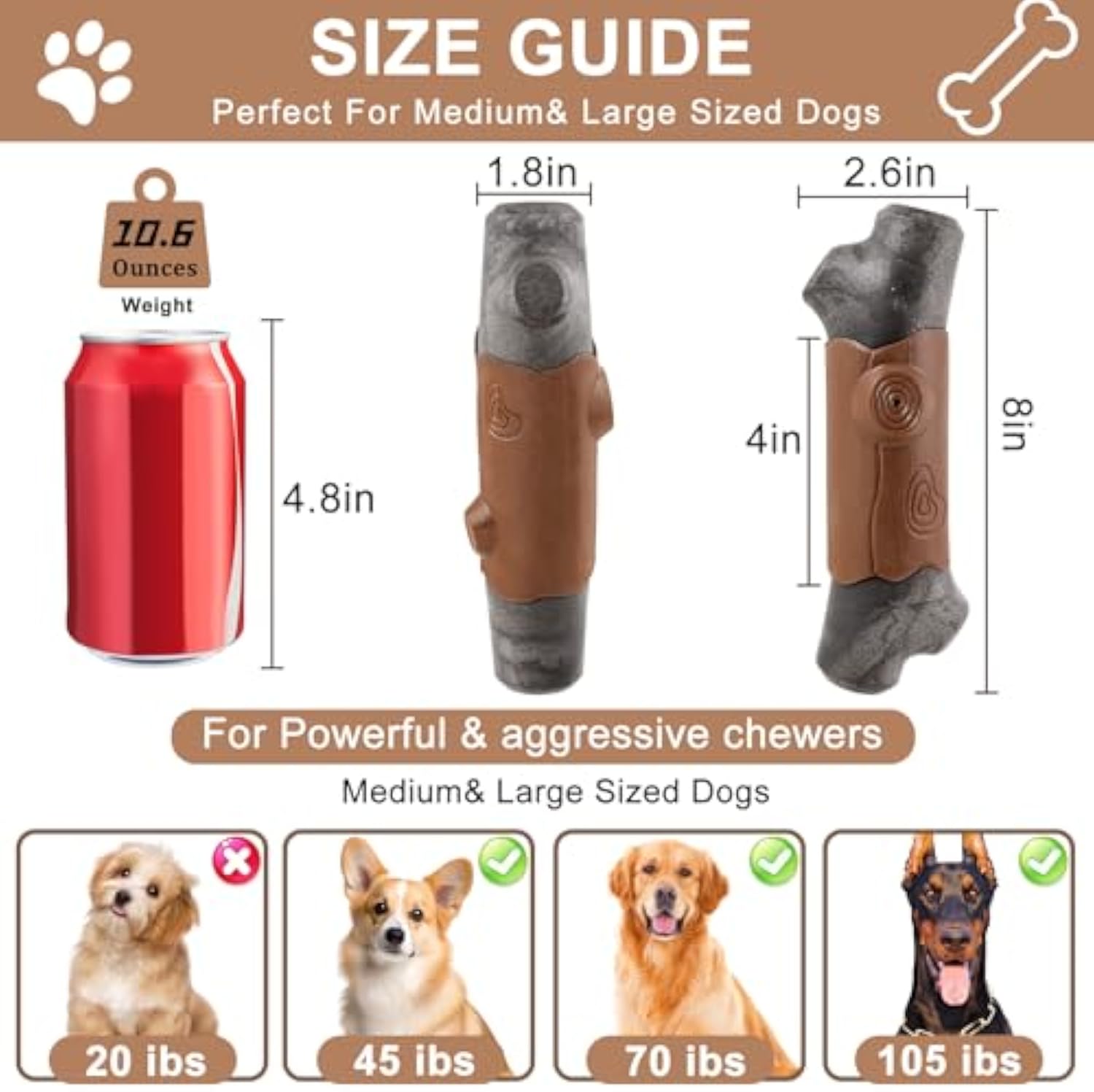 Bacon-Flavored Nylon Chew Toy for Large Dogs