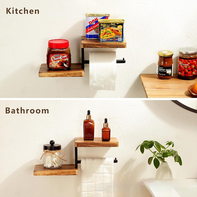 3-Tier Bamboo Toilet Paper Stand