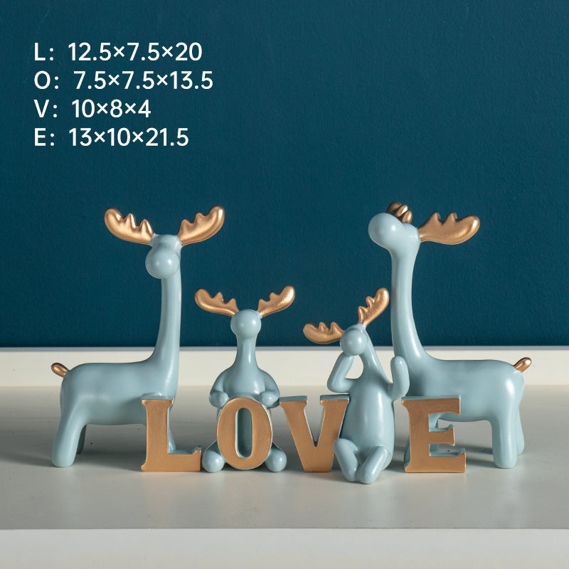 Resin Deer Family Figurine