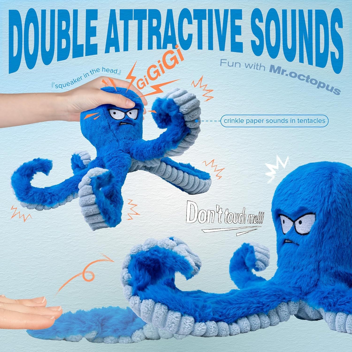 Squeaky Octopus Tug Toy for Dogs