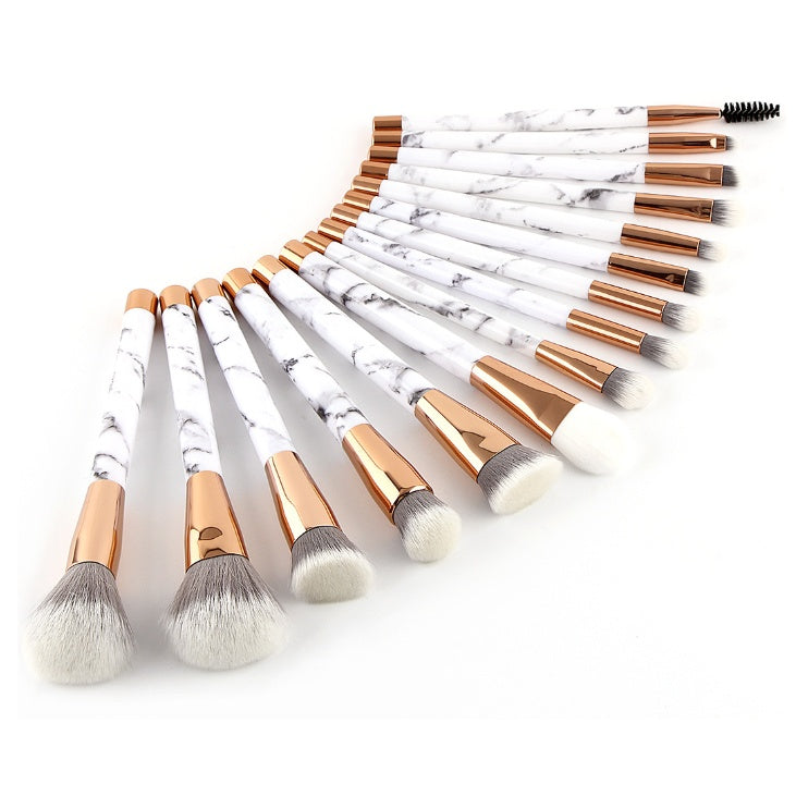 Marble-Handle Makeup Brush Set