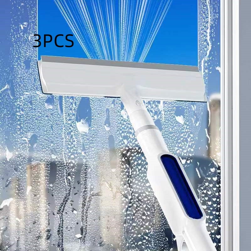 Spray Window Squeegee with Cloth Pads